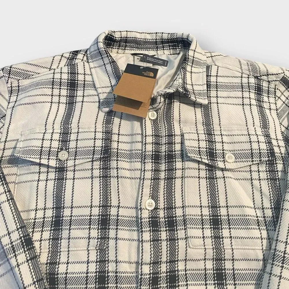 The North Face Mens Valley Twill Utility White Dune Shacket size XXL New (a)